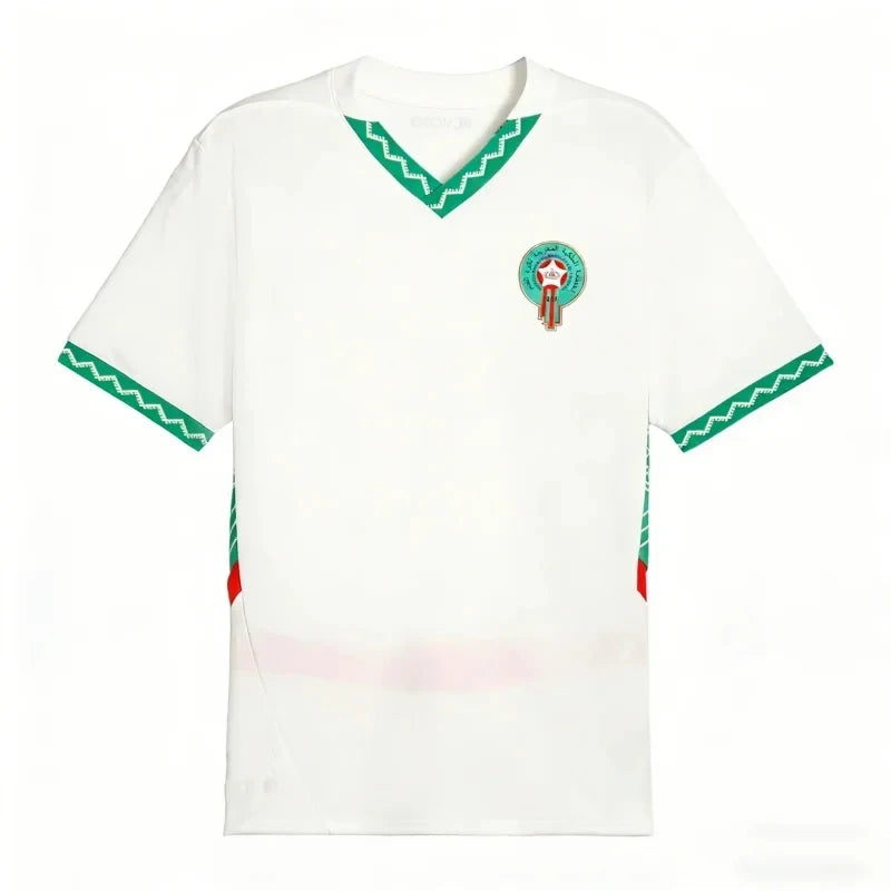 Marokko Flagge 2026 Heim-Fan Fußballtrikot 3D-gedruckt Kurzarm Sportshirt Kinder Sport schnelltrocknendes Trainings-T-Shirt
