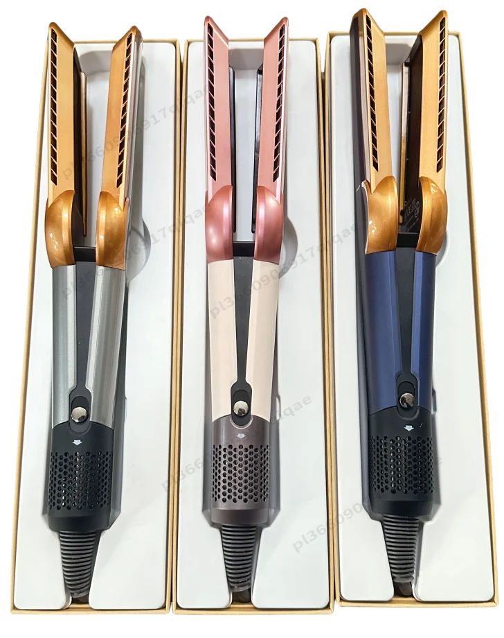 2-in-1 Hair Dryer and Flat Iron Dual Heat Negative Ion Hair Styler for Quick Drying and Straightening Travel Friendly Home Use