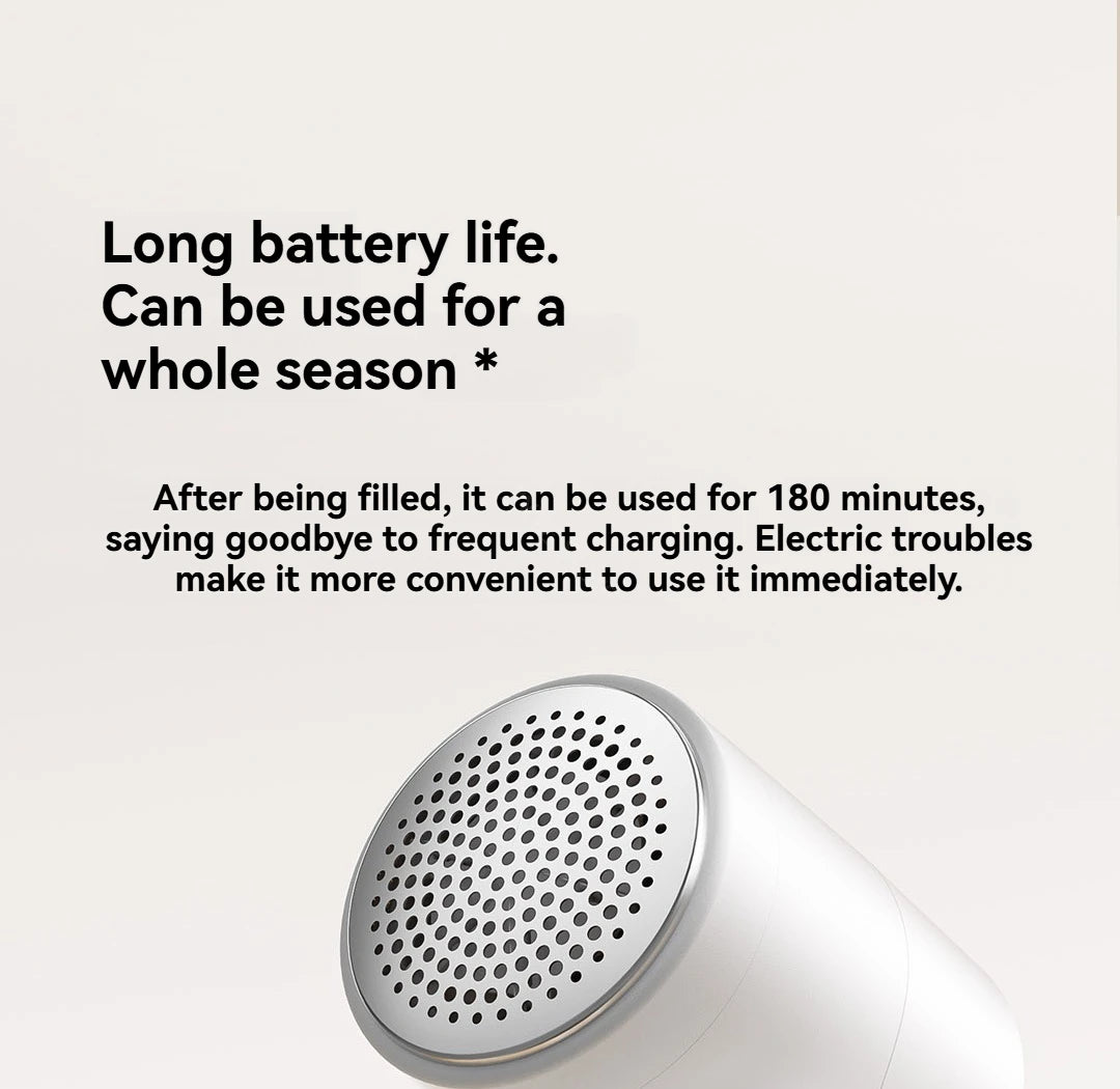 Xiaomi Mijia Fusselrasierer 2 Tragbarer elektrischer Fusselentferner Wiederaufladbarer Kleider-Sweater-Rasierer 180 Minuten Laufzeit