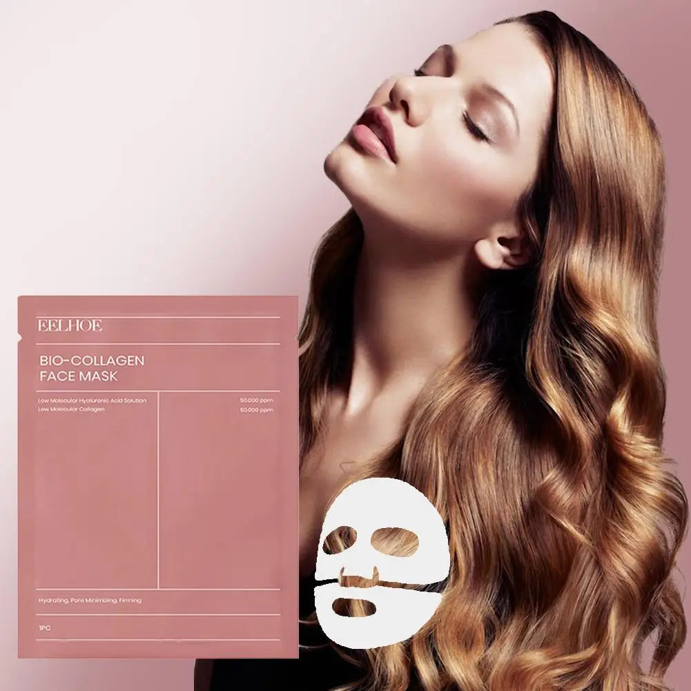 1/2/5 St. Bio-Collagen Gesichtsmaske Hydratisierende Nacht-Hydrogel Feuchtigkeitsspendende Gesichtsmaske VC Aufhellend Anti-Aging Hautpflege