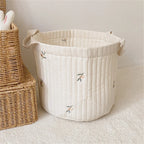 Niedlicher Bären-Stickerei INS Baby Wickeltasche Windel Caddy Windelkorb Mummy Mutterschaftstasche für Neugeborene - Aufbewahrungsorganisator für Spielzeug und D
