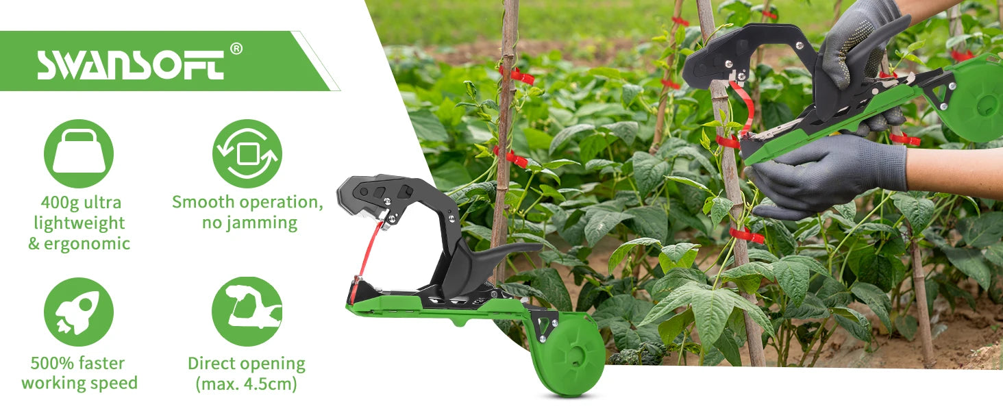 SWANSOFT B13 Gartenpflanzen-Bindemaschine 50mm Binde-Zange für Gemüse, Trauben, Gurken, Pflanzen, Gartenwerkzeug