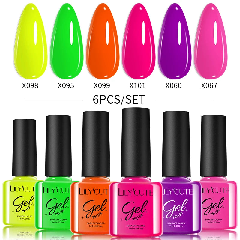LILYCUTE Nagelgel-Politur-Set, Rosa Grün, Frühling, DIY-Nagelkunst-Design, lang anhaltend, Soak Off UV Gel, Maniküre, Malgel, Vernis-Kit