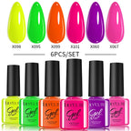 LILYCUTE Nagelgel-Politur-Set, Rosa Grün, Frühling, DIY-Nagelkunst-Design, lang anhaltend, Soak Off UV Gel, Maniküre, Malgel, Vernis-Kit