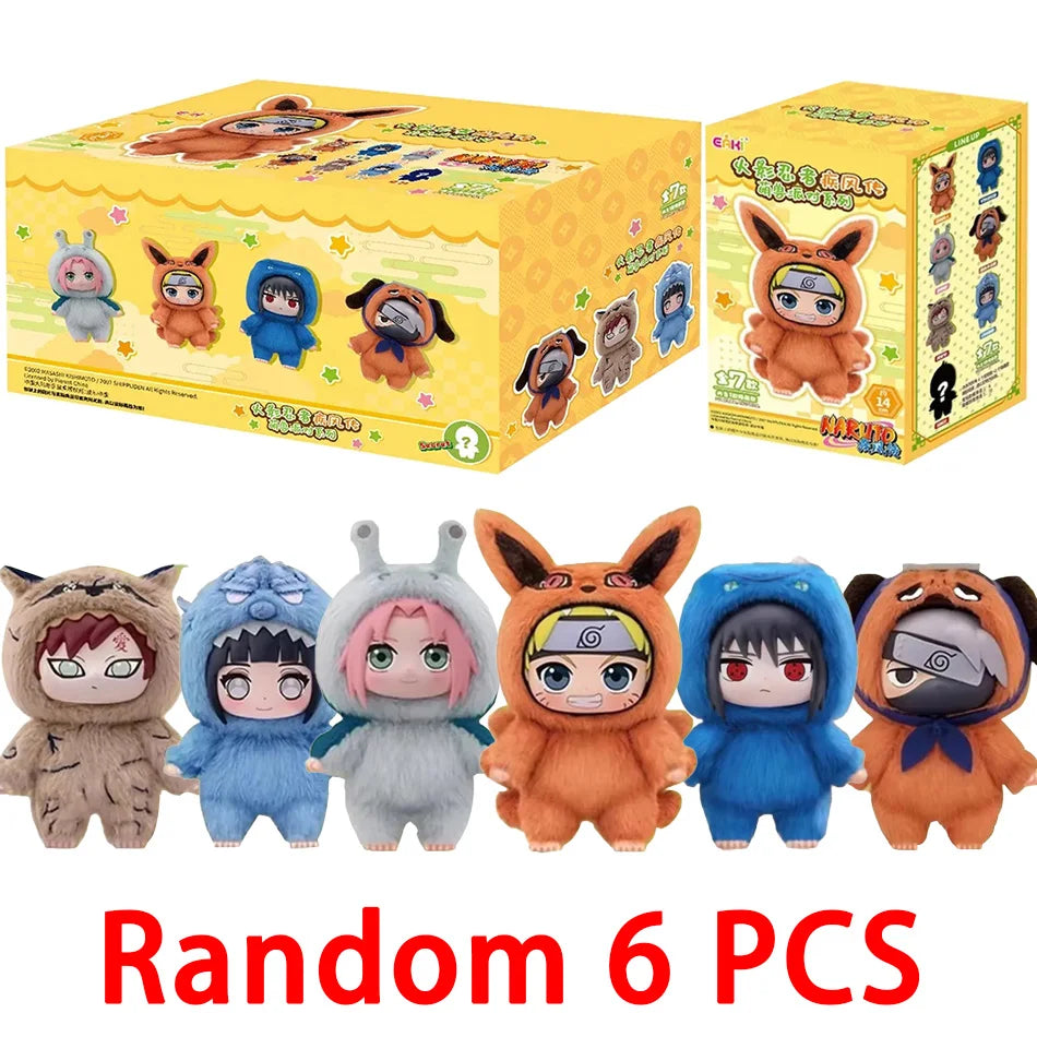 *Auf Lager  Naruto Itachi Sasuke Kakashi Gaara Serie Blind Box Trendiges Spielzeug Figur Plüsch Anhänger Sammlung Weihnachtsgeschenk