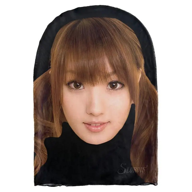 3D realistische japanische weibliche Star-Gesichtsmaske Neuheit Cosplay Kopfbedeckung Atmungsaktive Sturmhaube für Live-Stream Streichparty Halloween