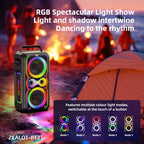 ZEALOT-PT21 200W Kabelloser Bluetooth-Lautsprecher, tragbarer Outdoor-Lautsprecher mit sattem Bass, Stereokopplung, Reverse Charging,