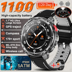 2026 Neue T-Rex3 Pro 1100mAh Akku Smartwatch GPS-Route 5ATM Wasserdicht Sport Lauf-Tracker Outdoor Kompass Militär-Smartwatch