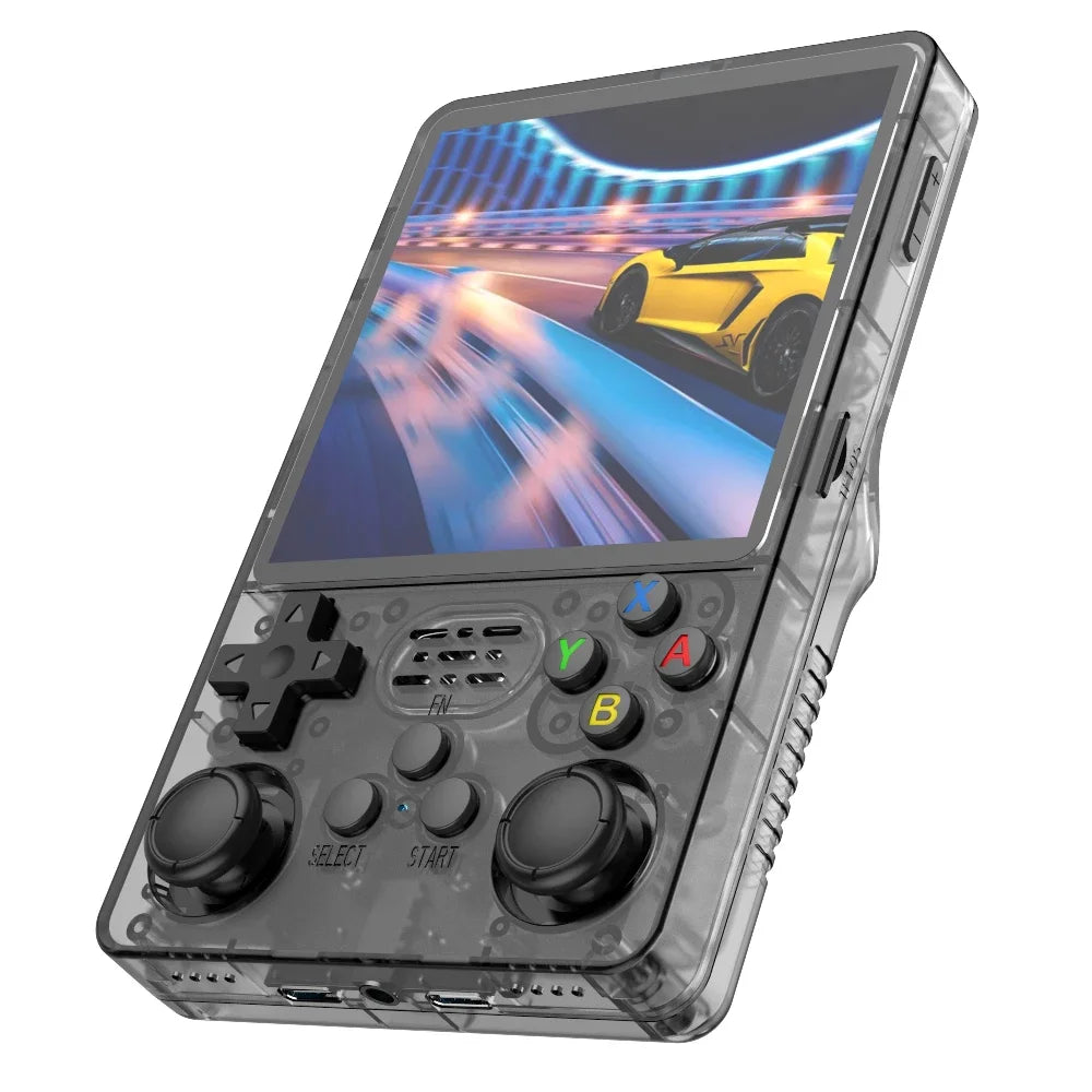 Tragbare Spielkonsole R36S Plus, 64-Bit Linux-System, 4,0 Zoll IPS-Bildschirm, Handheld-Taschen-Videospieler mit RK3326 Chip
