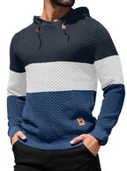 Herren Pullover Frühling Neu Sportlich Warm Figurbetont Gestrickt Pullover Hoodie Kordelzug Hoodies Freizeit Sweatshirt US Größe