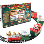 Elektrische Weihnachtszug-Spielzeugset mit Licht und Sound, Zugschienen-Set, DIY-Eisenbahnschienen, Lernspielzeug für Kinderparty und Weihnachtsgeschenke
