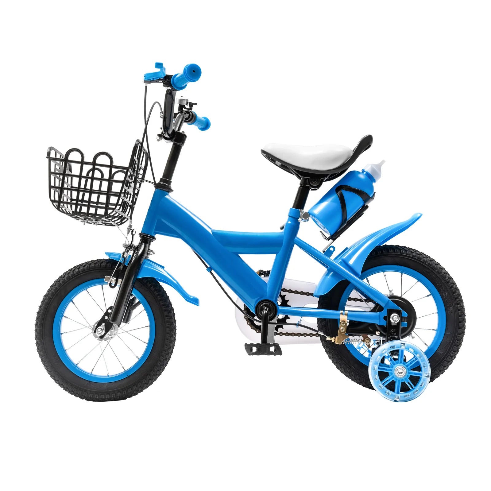 12-Zoll-Kinderfahrrad, Blau, Stabiles Radfahren, Zuverlässiges Bremssystem, Weicher Sitz für Kleinkinder von 2-4 Jahren Hauptbild