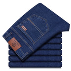 Wthinlee Neue Business Herren Jeans Casual Straight Stretch Fashion Klassische Blau Schwarze Arbeitshose Denim Hose Männer Kleidung