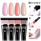 LILYCUTE 15ml Verlängerungsgel-Nagellack-Set Quick Nail Prolong mit Verlängerungsform-Nagelspitzen Acryl-Lösung Maniküre-Werkzeug-Kit