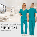 Niaahinn Scrubs Uniforms Sets Großhandel Medizinische Kasacks Stretch-Anzug Gesundheitswesen Pflegeuniform Unisex OP-Kasacks Damen Herren