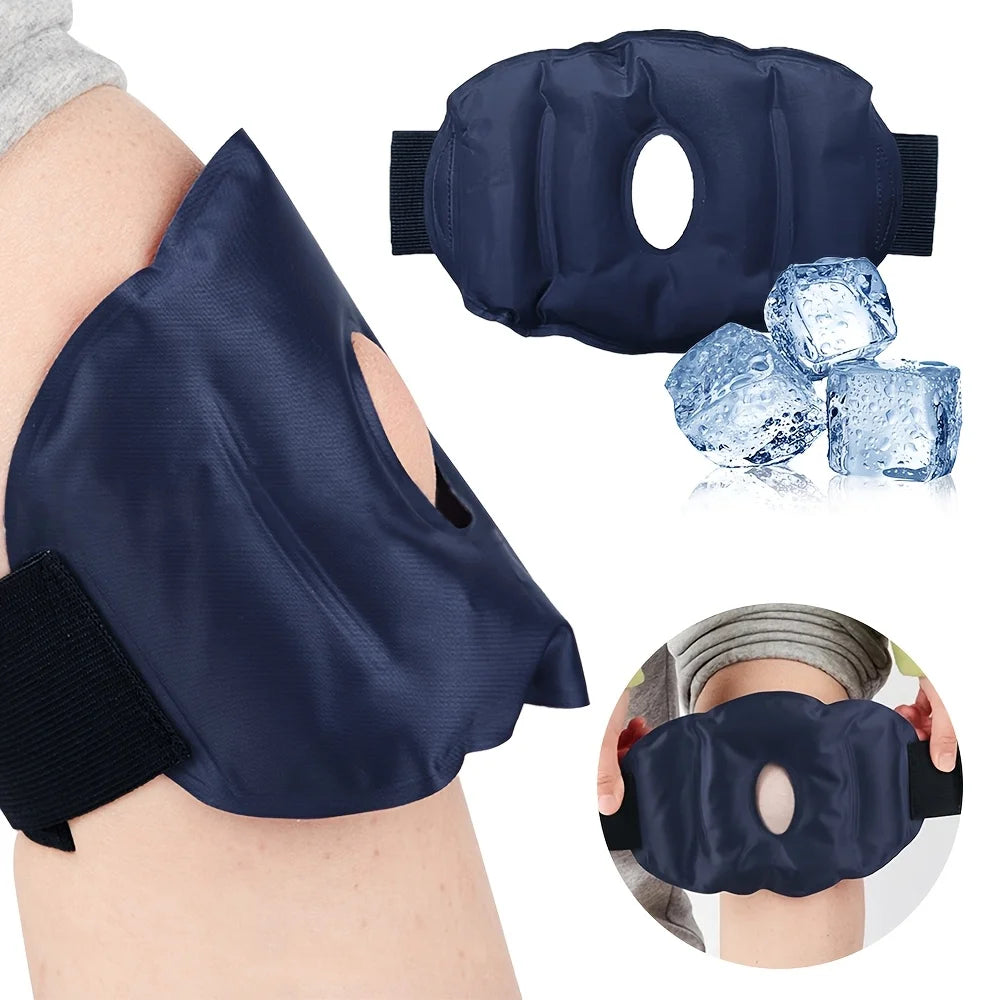 Nylon Gel Knie-Kühlpack Wiederverwendbarer Knie Kalt- und Warm-Kompressen Gelpack zur Knieentlastung und -entspannung Fußpflege-Zubehör