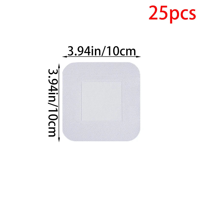 12/25/50Pcs Large Size Hypoallergenic Non-woven Wound Dressing Band Aid Bandage 6*7 10*10 10*15 10*25cm