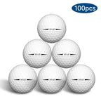 Caiton 100er-Pack 2-Schicht-Golfbälle – 332 Dimple, maximale Weite, Spin-Kontrolle, strapazierfähig, Präzision – für Golftraining & Spiel