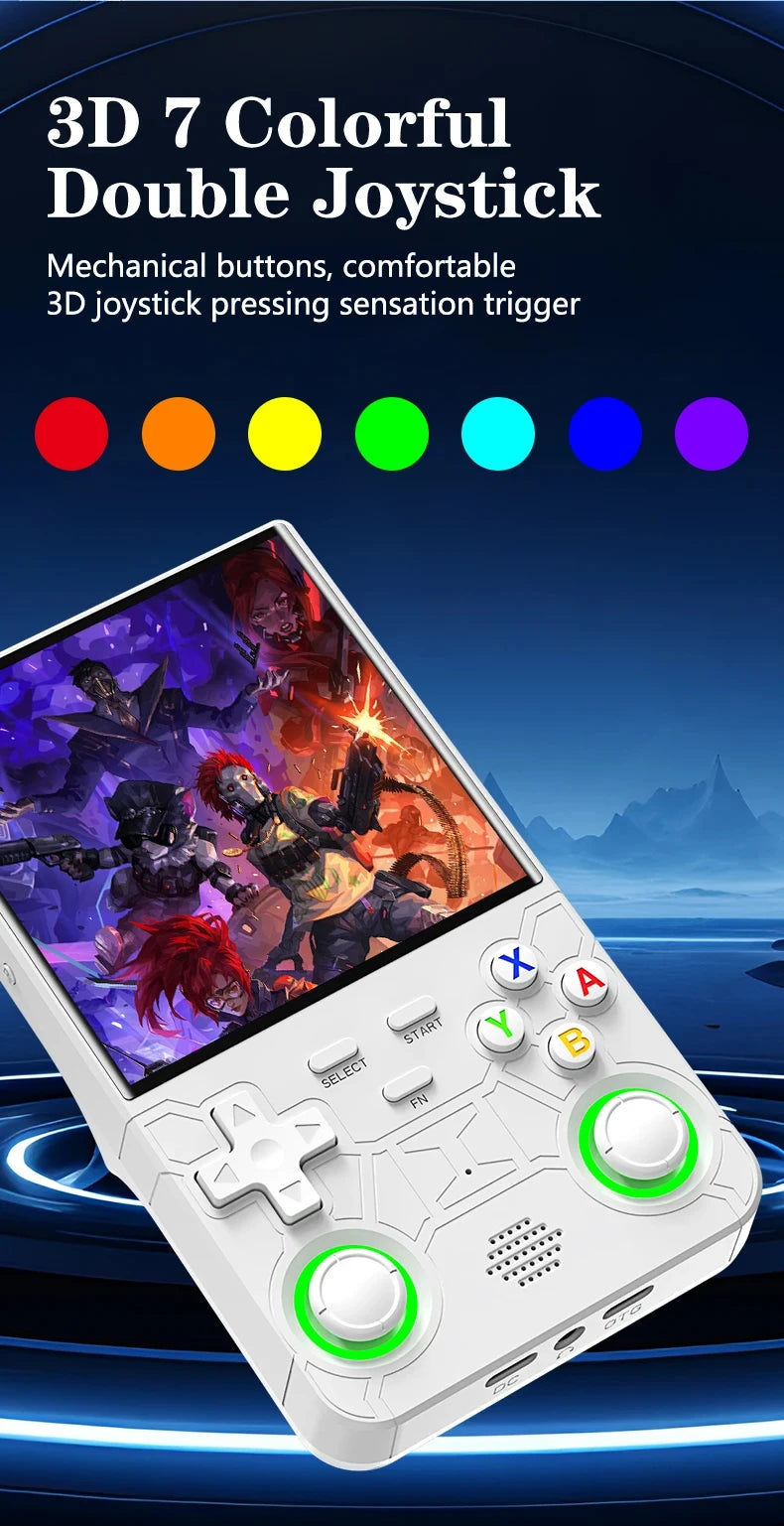 R36Ultra 4,0-Zoll Retro-Handheld-Spielkonsole 128 GB Tragbarer Videoplayer Open-Source-Linux-System zum Spielen