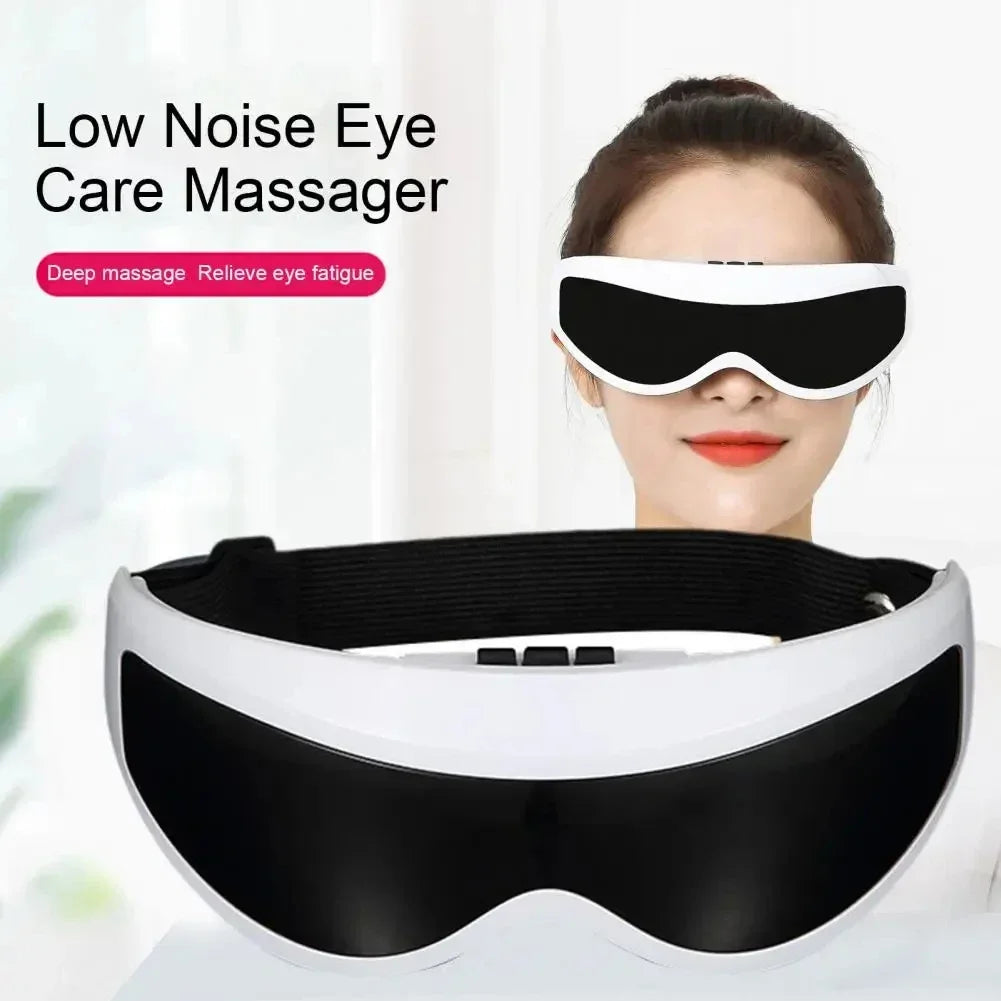 Elektrische Augenmassagegerät Maske Migräne Augen Verbesserung der Sehkraft Stirn Augenpflege Brille Massage Kabellose Vibration Gesundheitspflege