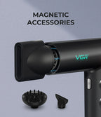 VGR Haartrockner Professioneller Haartrockner BLDC-Motor Haarstyling-Föhnmaschine 110000 U/min Negativ-Ionen Salon-Gebläse V-401