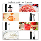 5-in-1 16500 U/min Stabmixer Pürierstab Fleischwolf Gemüsehacker 600 ml Zerkleinerer Schneebesen 600 ml Smoothie-Becher