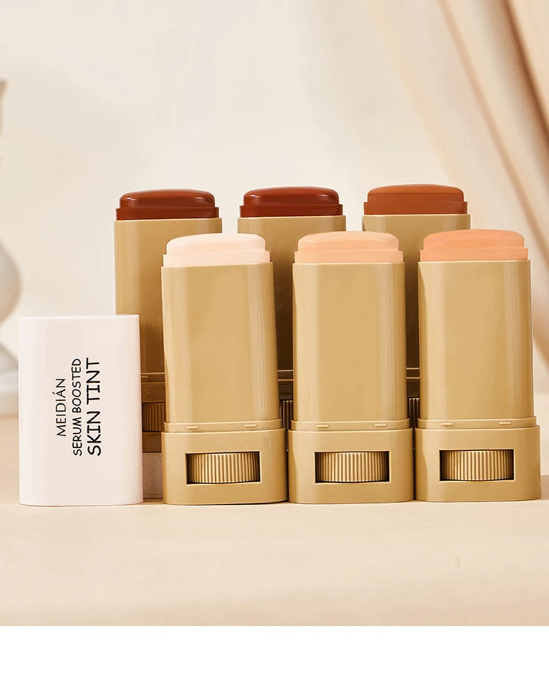 Bronze Foundation Stick Serum-verstärkte Hauttönung Seidige Textur Feuchtigkeitsspendende Deckkraft Concealer Base Ebenmäßiger Hautton Make-up