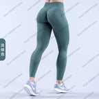 Damen High Waist Nahtlose Yoga Leggings Bauchkontrolle Po-Lifting Workout Hose Weiche Athletic Leggings für Fitnessstudio Fitness Laufen