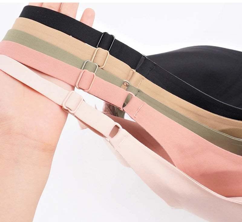Sexy Nahtloser BH Ohne Bügel Verstellbare Drahtlose BHs Damen Unterwäsche Weiblicher Push-Up Gepolsterter Bralette Dessous Intimates