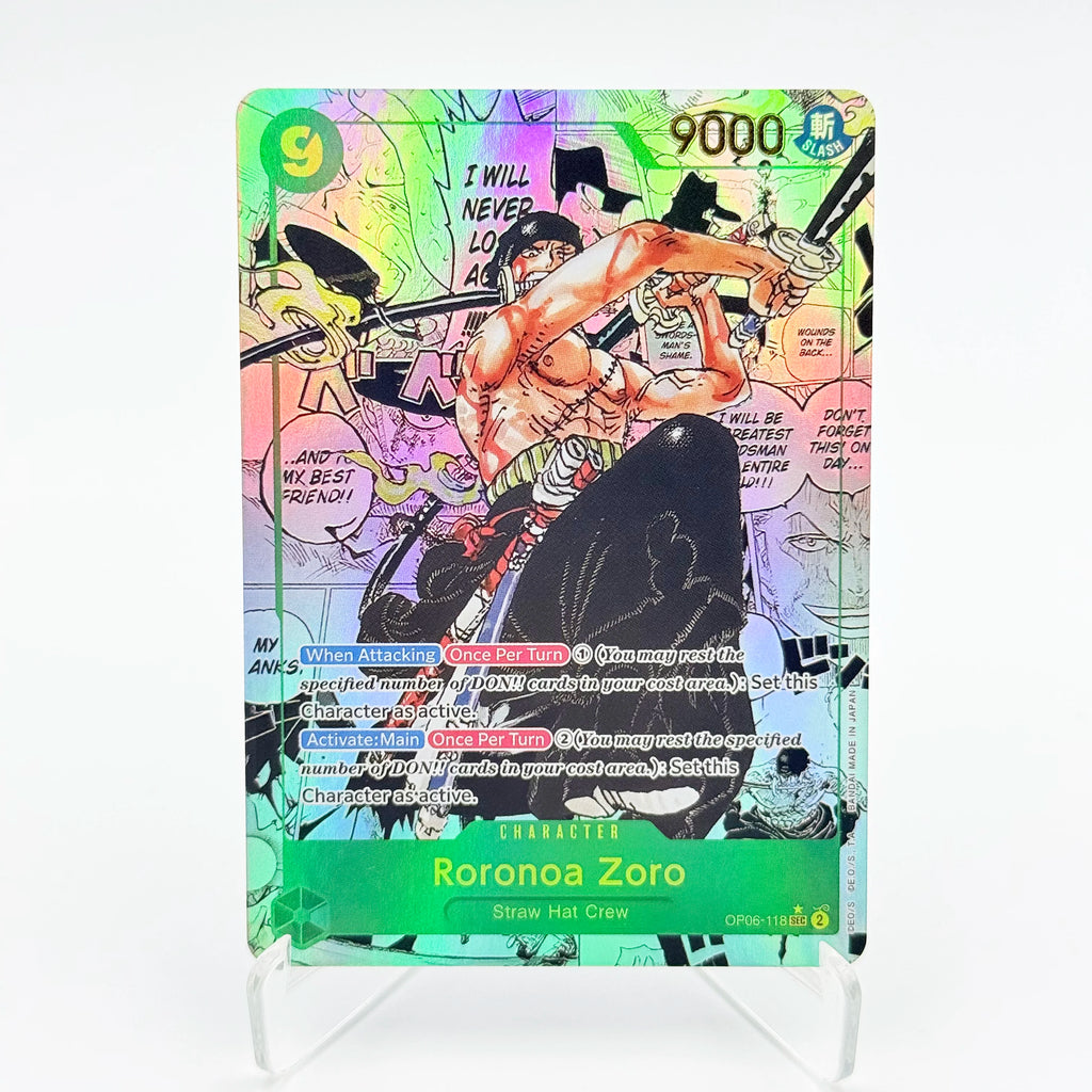 One Piece Roronoa Zoro Serien-Set Championship Treasure Cup Promo Anime Sammlerstücke DIY Replik-Karten Texturkarte