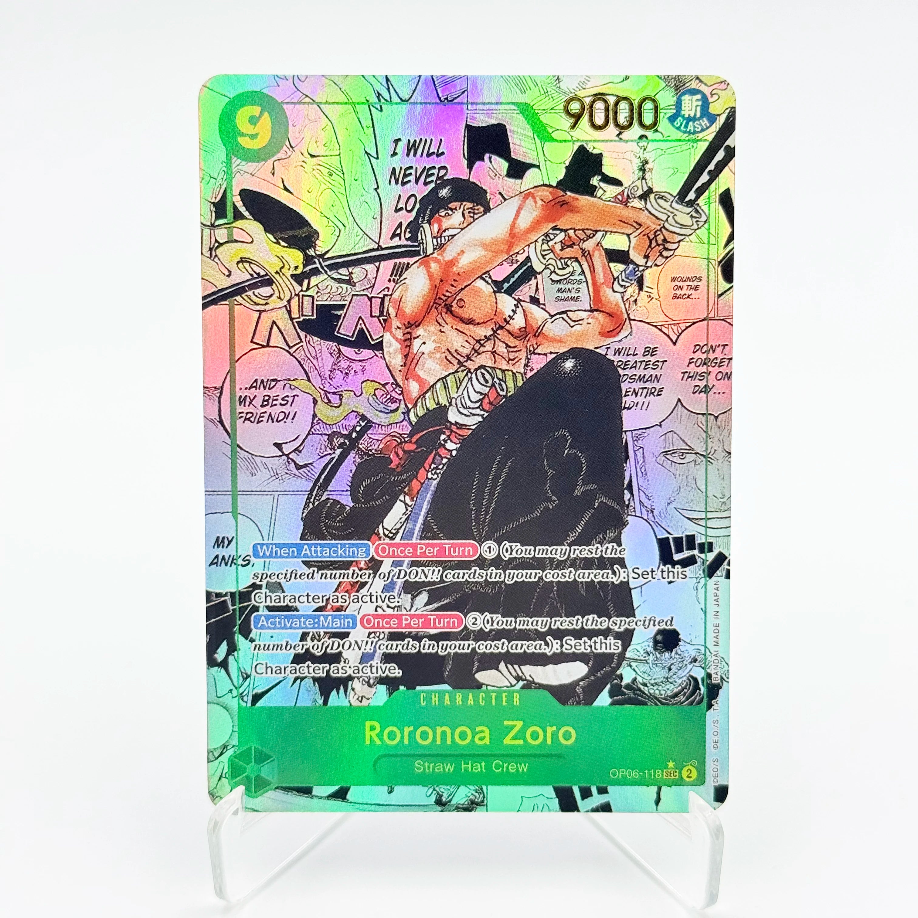 One Piece Roronoa Zoro Serien-Set Championship Treasure Cup Promo Anime Sammlerstücke DIY Replik-Karten Texturkarte