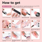 39-teiliges Nagelverlängerungs-Gel-Kit – enthält alle grundlegenden Nagelwerkzeuge, einfach zu bedienen für Anfänger. Einfaches Aufbaugel für Salon-Nägel