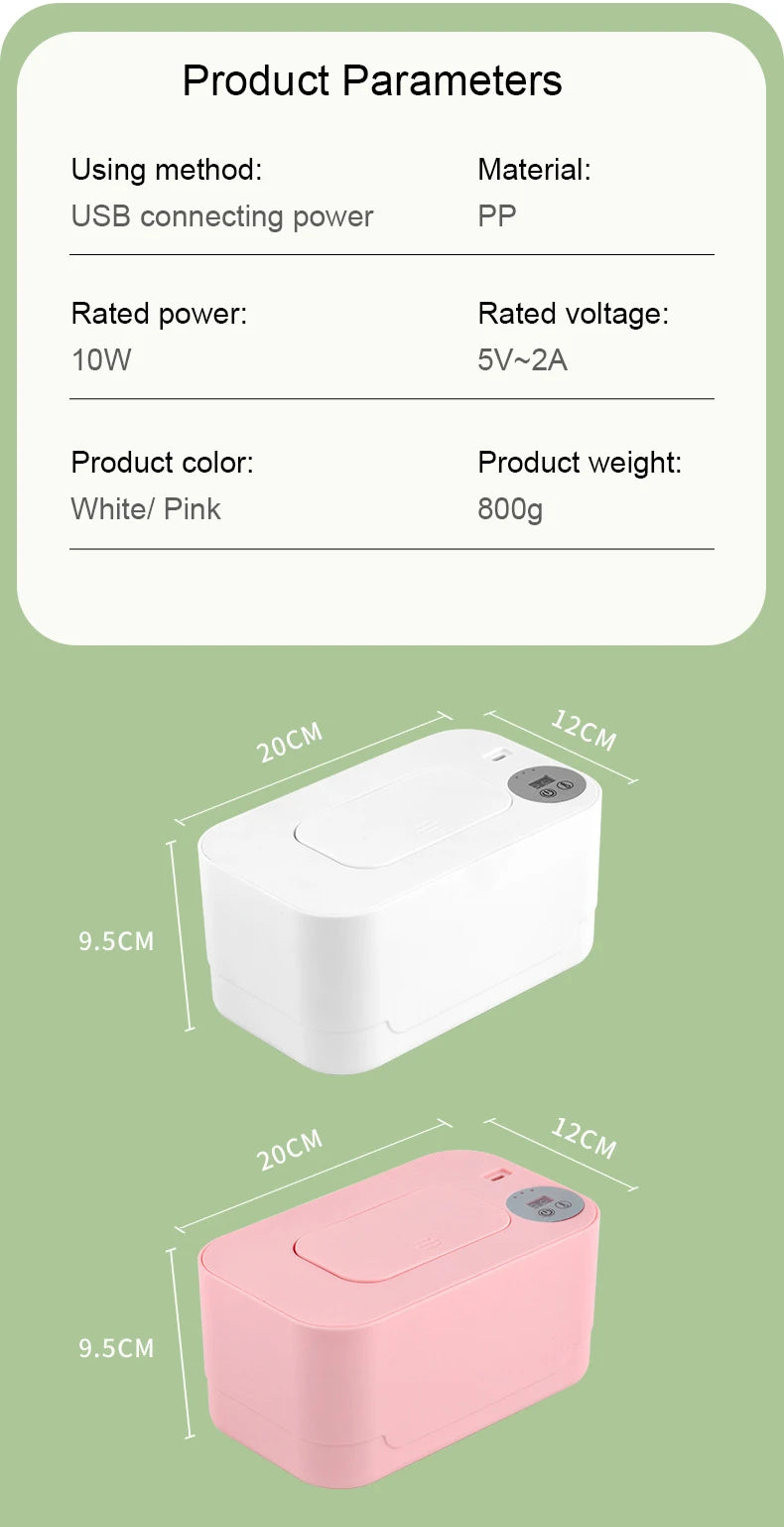 Baby Feuchttücherwärmer Spender Thermostat Wärmer Taschentuchbox Servietten Elektrische Heizung Isolierung Aufbewahrungsbox Halter
