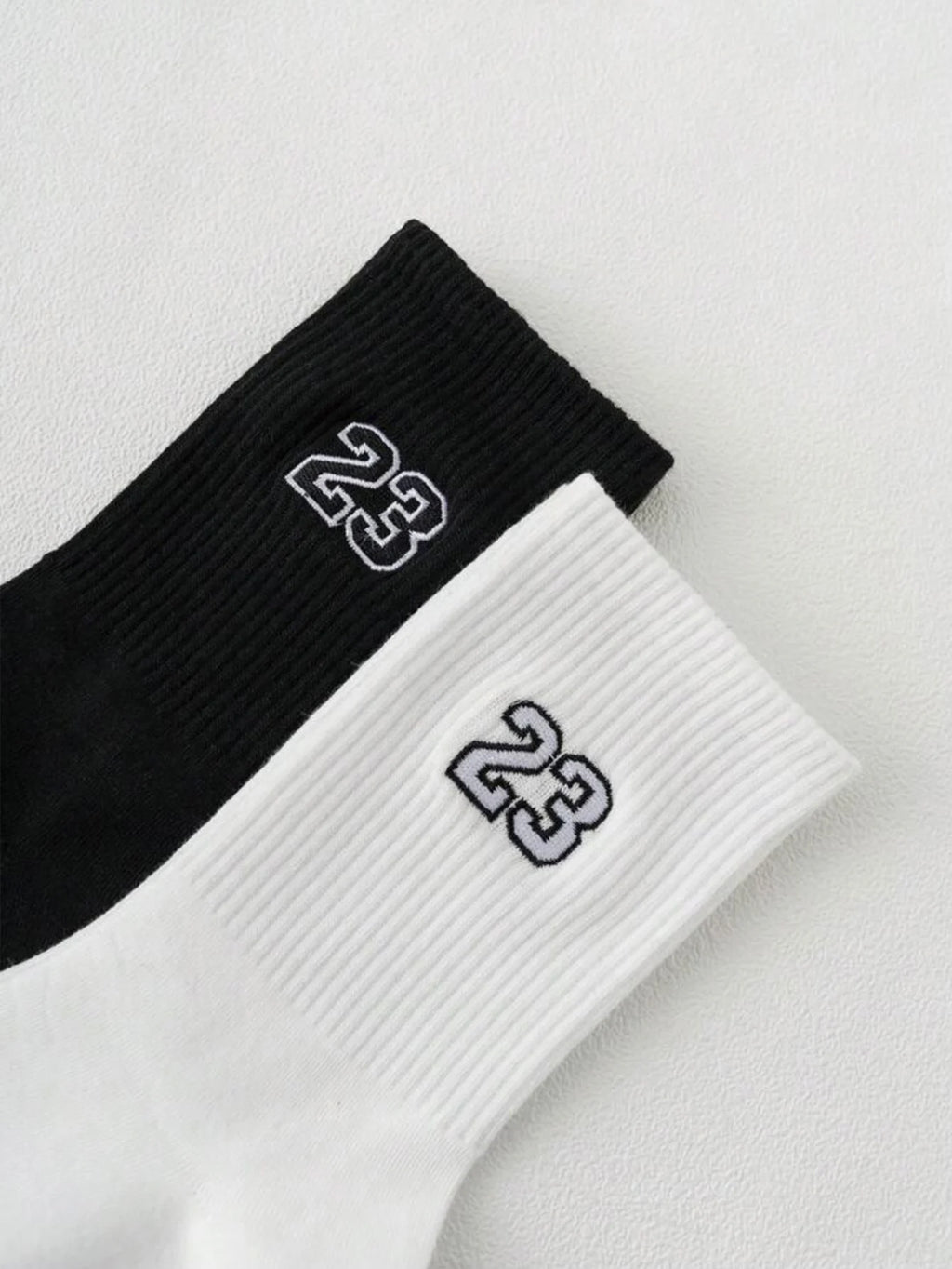 Herren-Crew-Socken, klassisch, Design mit Nummer 23, bequem, atmungsaktiv, feuchtigkeitsableitend