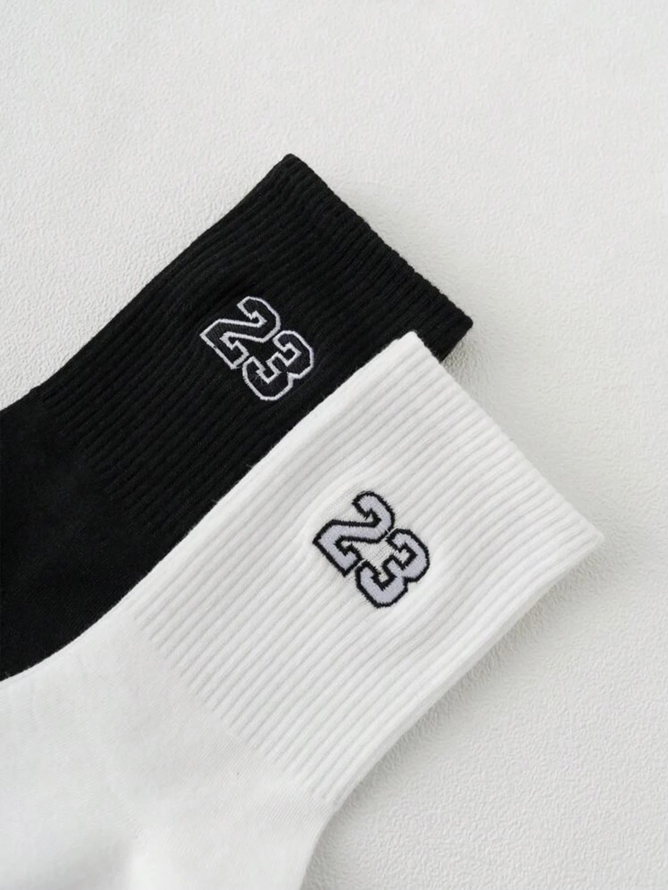 Herren-Crew-Socken, klassisch, Design mit Nummer 23, bequem, atmungsaktiv, feuchtigkeitsableitend