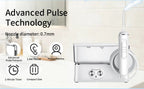 H2ofloss Munddusche Tragbar Munddusche 570 ml 140 PSI Hochdruck 6 Modi 5 Düsen mit Aufbewahrungstasche USB Wiederaufladbar