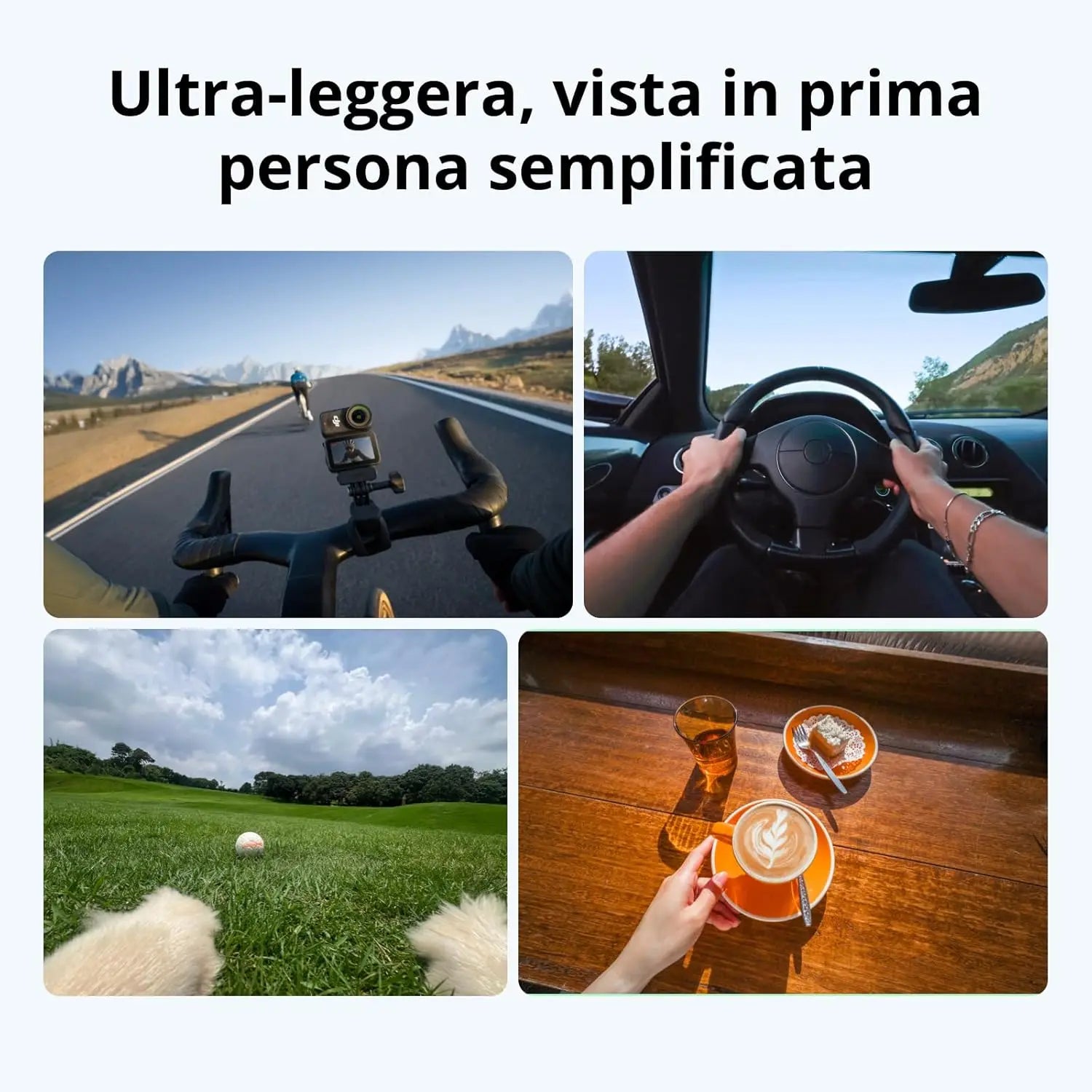 DJI OSMO NANO Leichte Sport-Action-Videokameras 1/1,3″-Sensor 143° Weitwinkel Tragbare Kamera für Radfahren, Laufen, Vlogging