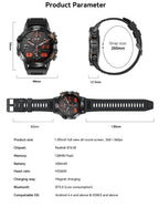 MEVADEN Steel 1,39 Zoll Herren Luxus-Smartwatch Bluetooth Anruf Sport-Fitness-Tracker Gesundheitsmonitor Smartwatch für Männer MD52
