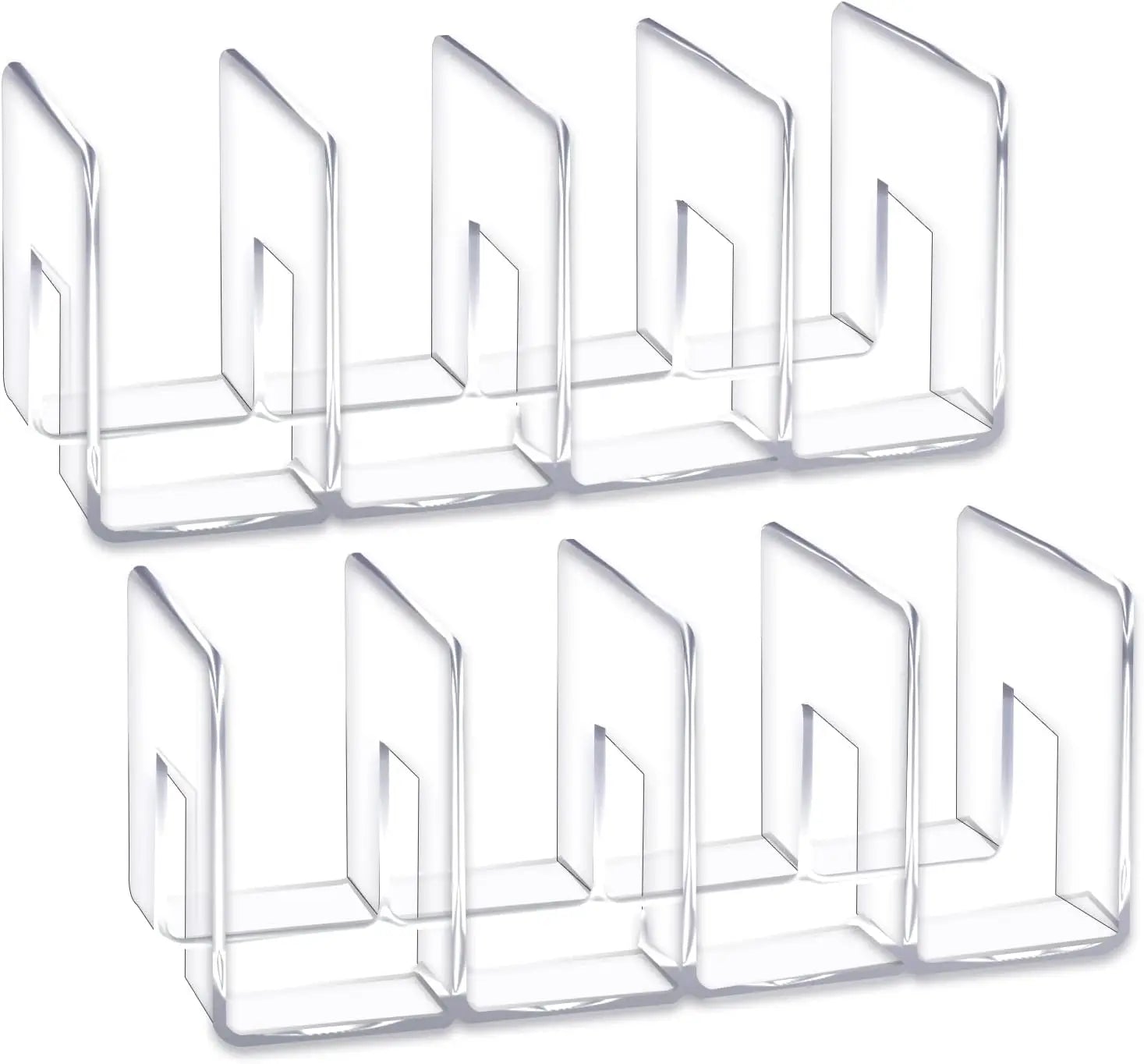 2pcs Clear Acrylic Desk File Sorter Purse/Handbag Organizer Clutch Divider Mesh Folder Office Supplies Stand Bookshelf Hauptbild