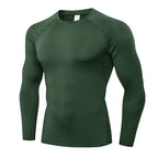 Herren Kompressionsshirts Langarm Workout Gym T-Shirt Laufshirt Cool Dry Sport Unterhemd Sportlicher Baselayer