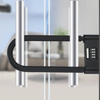 Bike U Lock 4 Digit Combination Padlock Heavy Duty Anti Theft U Lock with Adjustable Shackle for Glass Door Gate Shed Fence