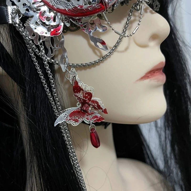 Anime Heaven Officials Blessing Tian Guan Ci Fu Hua Cheng Cosplay Schlafbrille Augenklappe Schmetterlings-Augenmaske Schmuck Accessoire Requisite