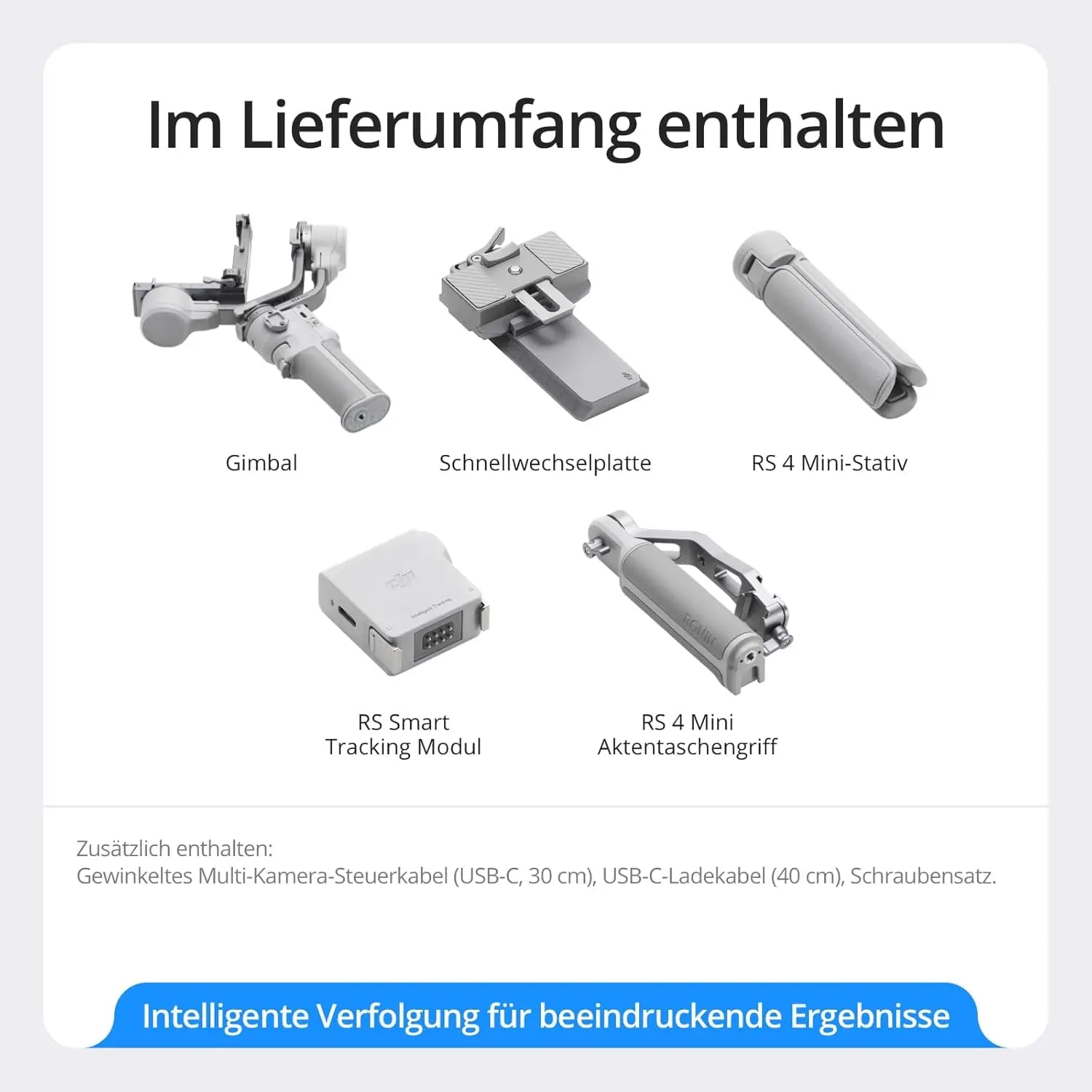 DJI RS 4 Mini Handheld-Gimbal-Stabilisator für Sony A7/ZV Kameras und Smartphones, intelligente Verfolgung, Stabilisierung der 4. Generation