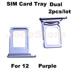 2 Stück SIM-Karten-Fachschlitz für iPhone 12 13 Dual-SIM-Karten-Adapter-Chip-Halter Ersatzteile