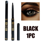 2 Stück wasserdichte schwarze braune Eyeliner-Stifte – wischfest, langanhaltend & anfängerfreundlich, glatt, hochpigmentiertes Punk-Augen-Make-up