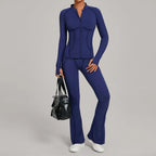 Nahtlose Yoga-Sets Sport-Fitness Hochbund-Hüfthebe-Formhose Rückenfreier BH-Anzug Workout-Gym-Leggings-Sets für Damen