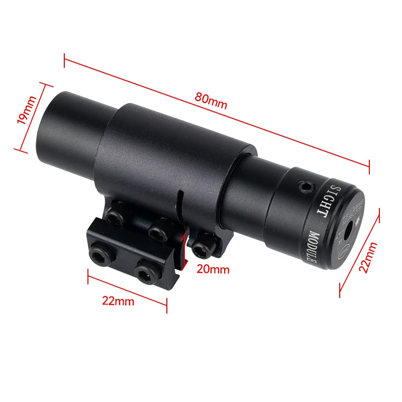 Outdoor Rotpunkt-Rot-/Grün-Laservisier Jagdzubehör Sport-Weitdistanz-Laserkalibrator für 11/20mm Schiene