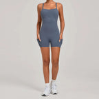 Damen Yoga Jumpsuits Sport Fitness Einteiler Schönheits-Rückengurt Tasche Hüfthebend Slim Fit Laufen Workout Training Bodysuit