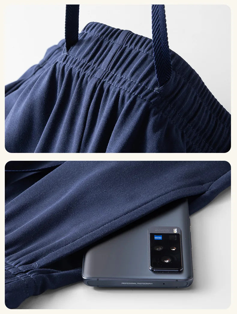 Herren Schlafanzug Set Ultrafeiner Tencel Modal Frühling und Sommer Komfort Loungewear Luxus Herren Pyjama