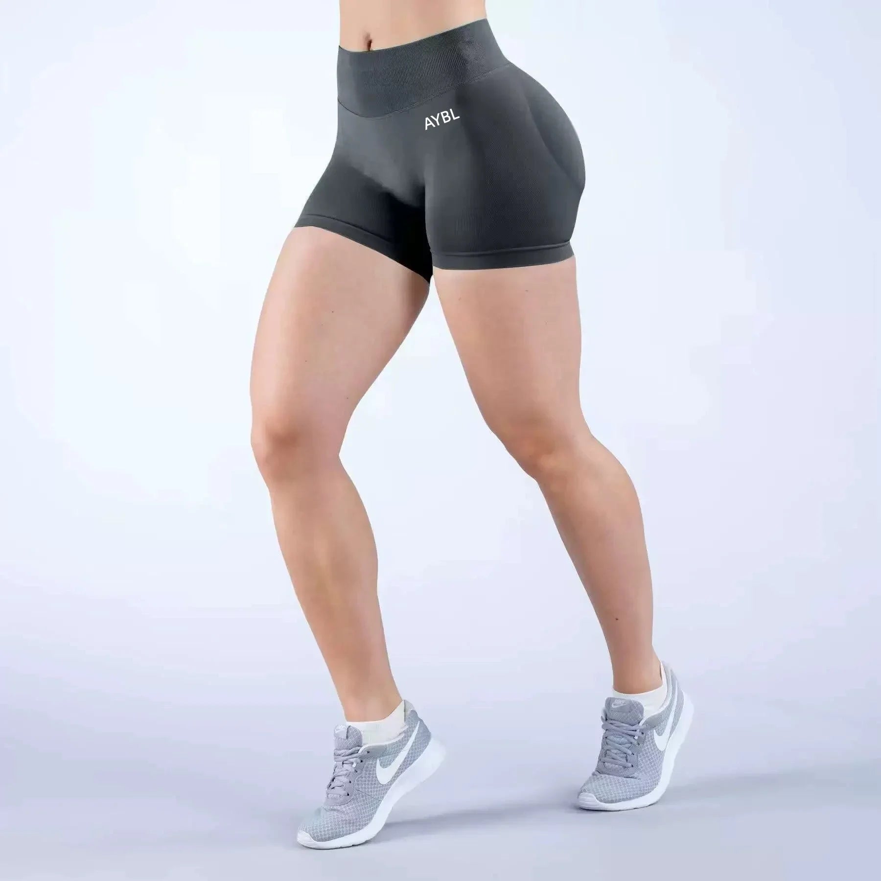 AYBL Fashion Shorts Low Waist Seamless Yoga Shorts Scrunch Bum Gym Shorts Damen Workout Biker Stretch Fitness Shorts
